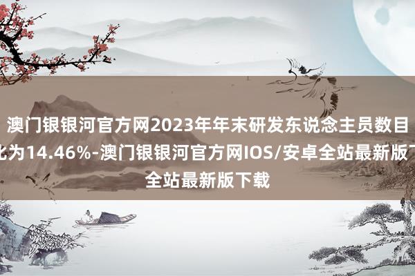 澳门银银河官方网2023年年末研发东说念主员数目占比为14.46%-澳门银银河官方网IOS/安卓全站最新版下载