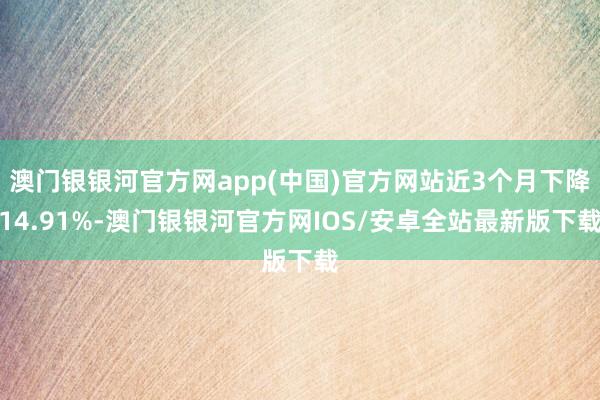 澳门银银河官方网app(中国)官方网站近3个月下降14.91%-澳门银银河官方网IOS/安卓全站最新版下载