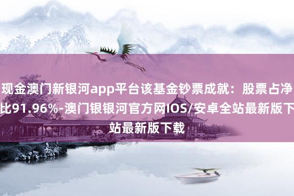 现金澳门新银河app平台该基金钞票成就：股票占净值比91.96%-澳门银银河官方网IOS/安卓全站最新版下载