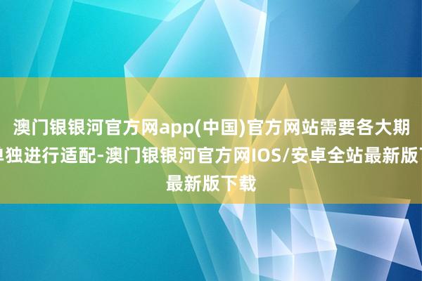 澳门银银河官方网app(中国)官方网站需要各大期骗单独进行适配-澳门银银河官方网IOS/安卓全站最新版下载