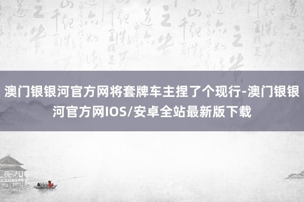 澳门银银河官方网将套牌车主捏了个现行-澳门银银河官方网IOS/安卓全站最新版下载